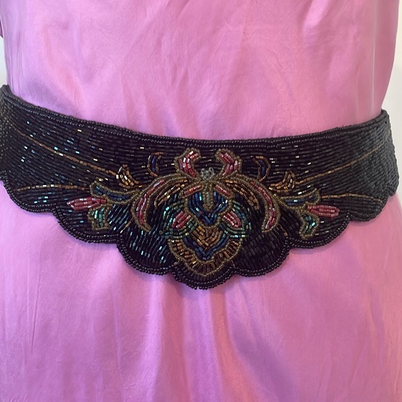 Vintage Lillian Vernon 6752 Beaded Belt beetle/ spider / bee design - Picture 2 of 11